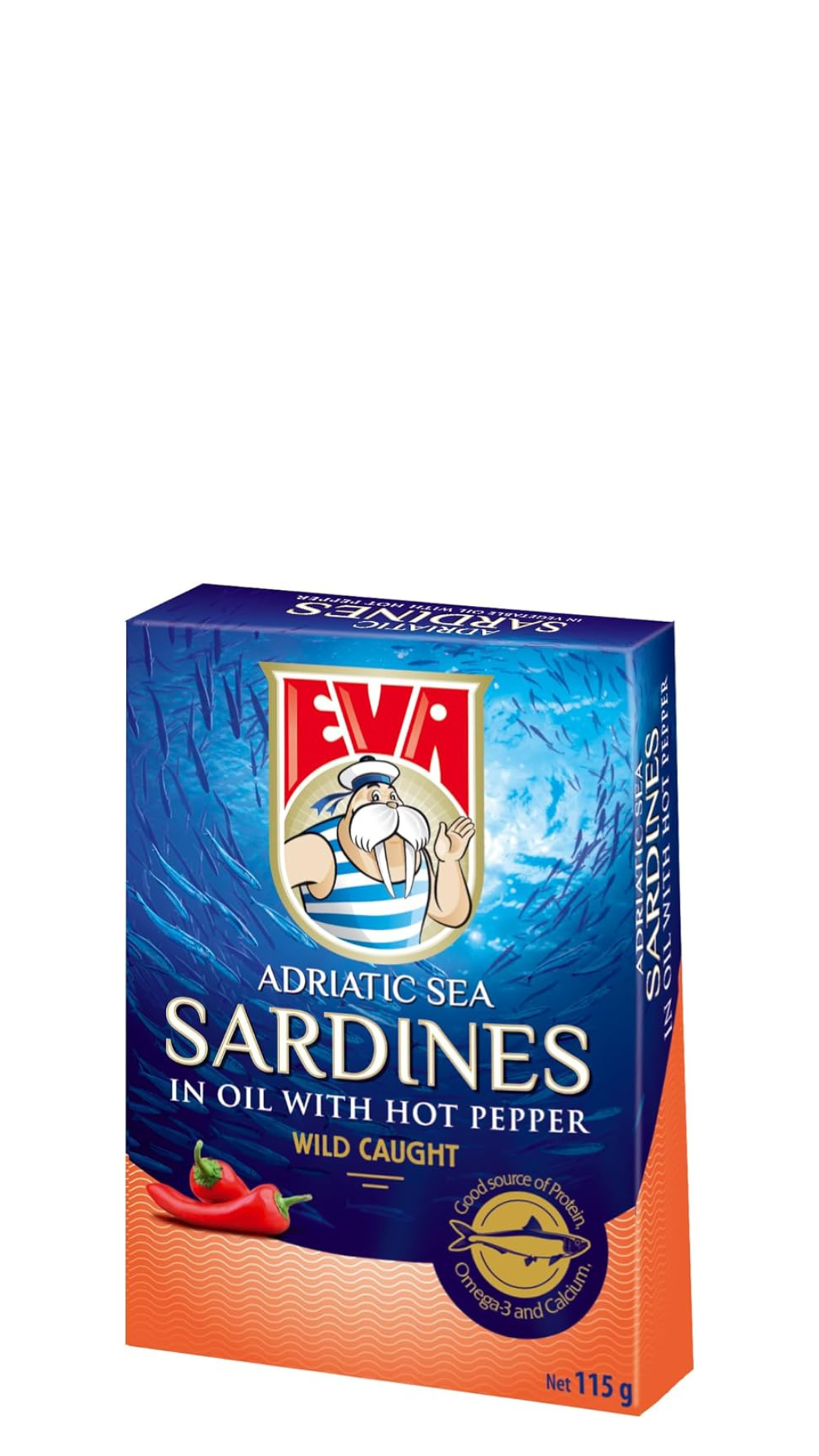 Eva Adriatic Sea Wild Caught Sardines in Oil with Hot Pepper