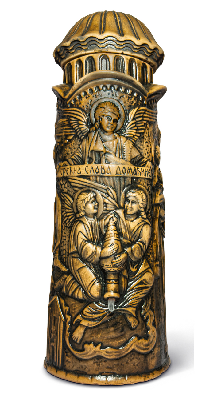 Sv. Arandjel Handmade Clay Rakija Dispenser