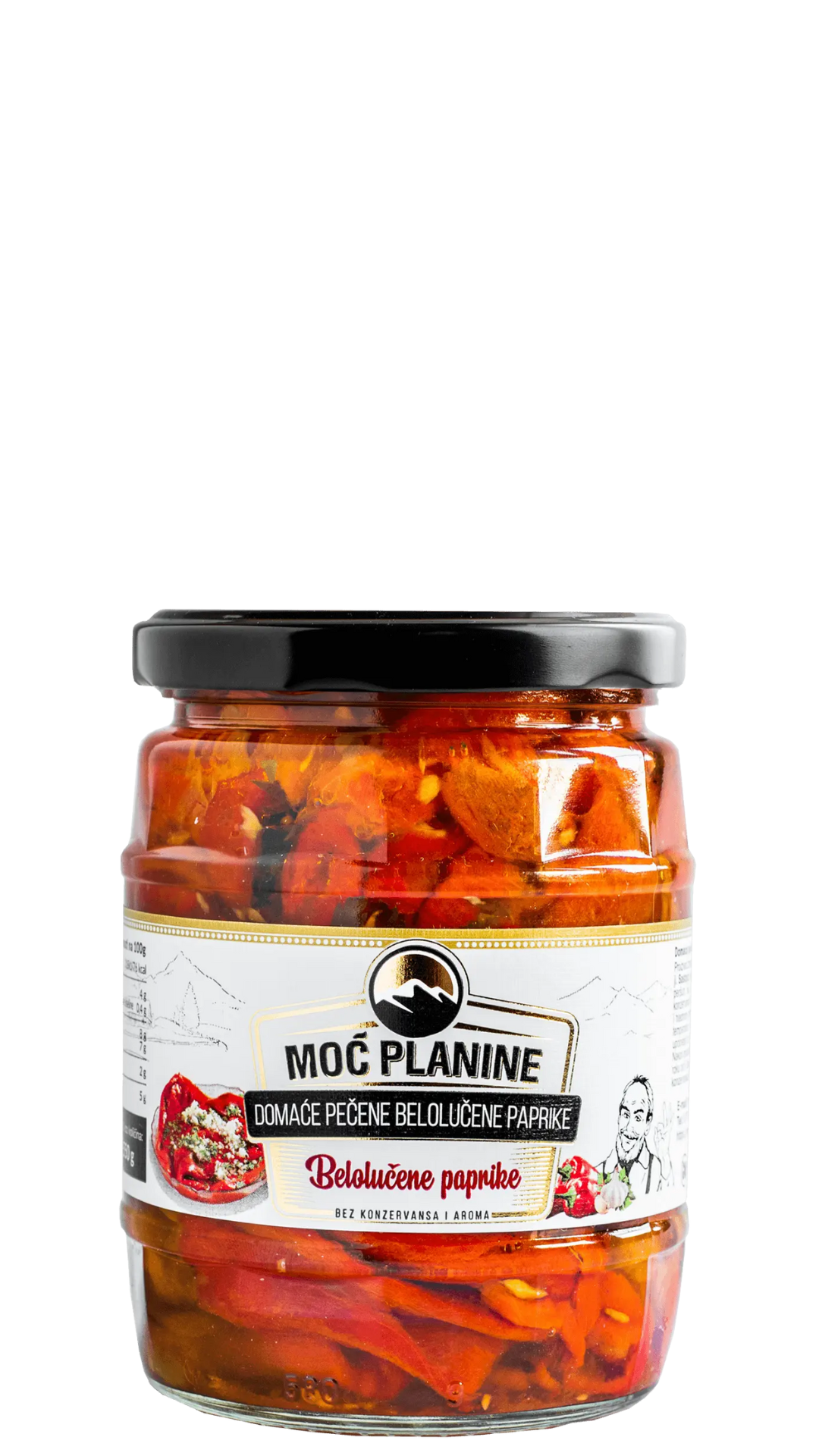 Moć Planine Garlic Marinated Roasted Peppers 580g