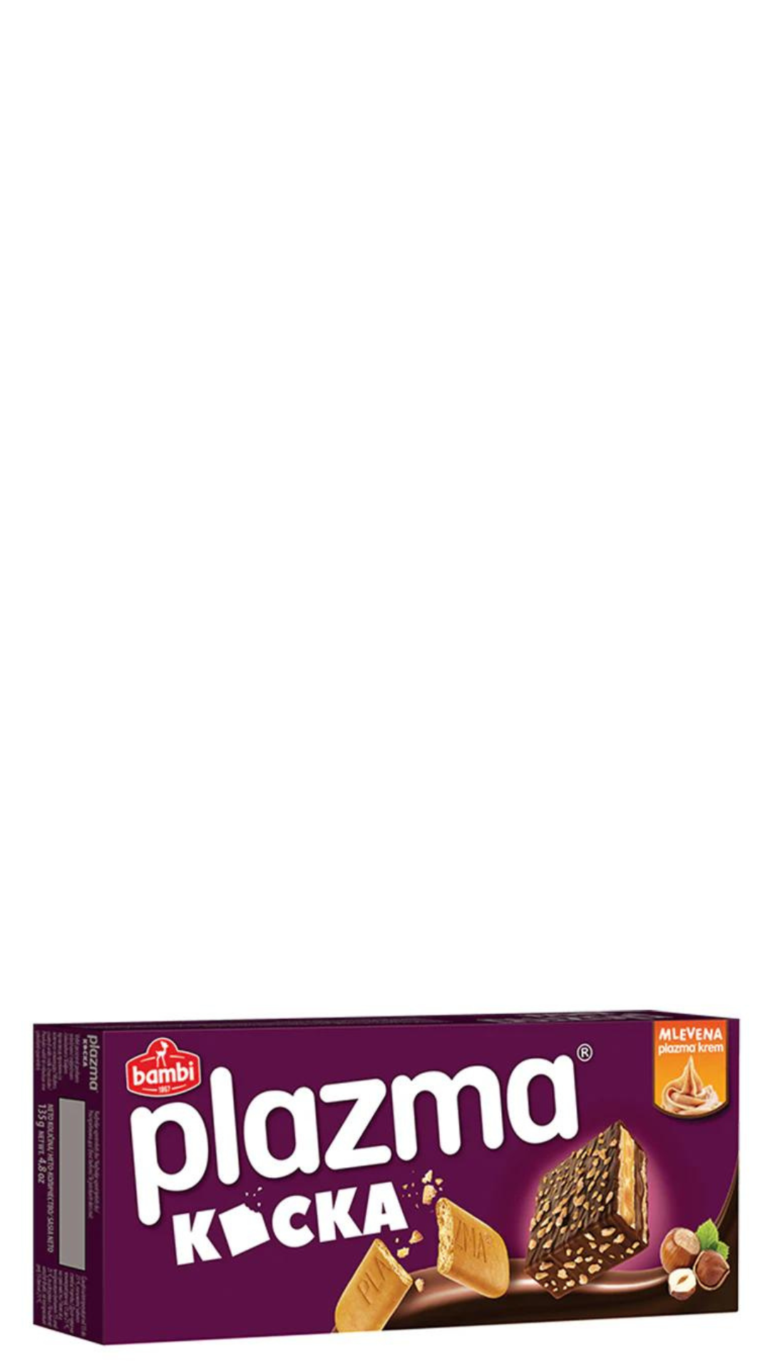 Plazma Kocka Chocolate Wafers With Hazelnut 135g