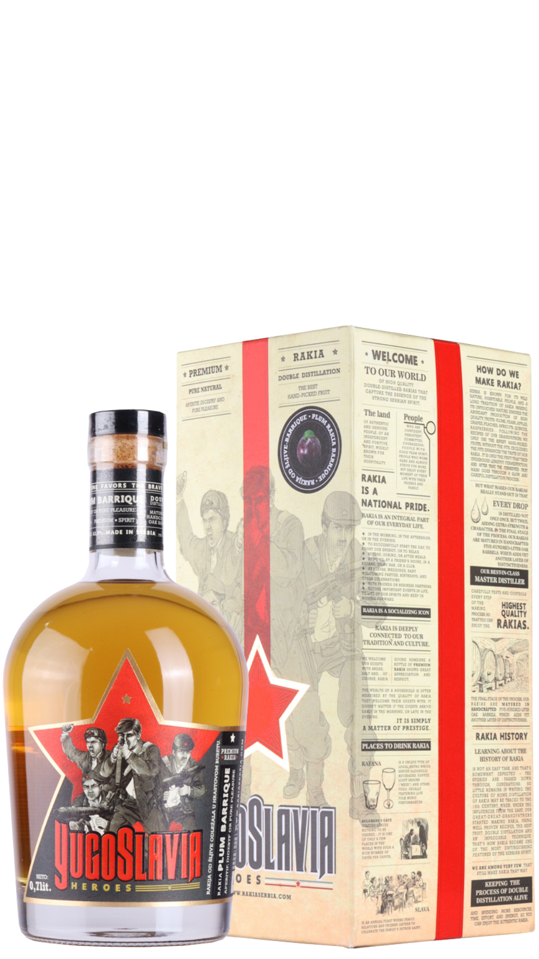 Yugoslavia Heroes Plum Brandy Barrique 700ml