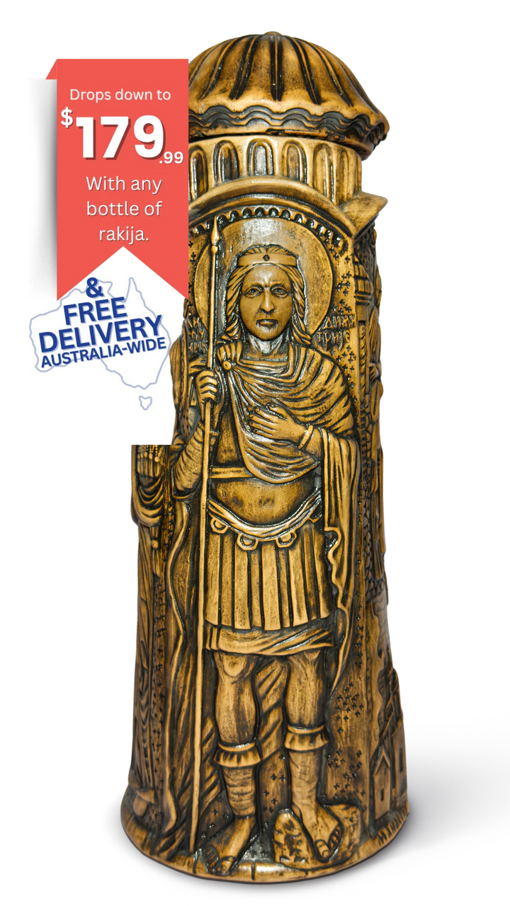 Sv. Dimitrije Handmade Clay Rakija Dispenser