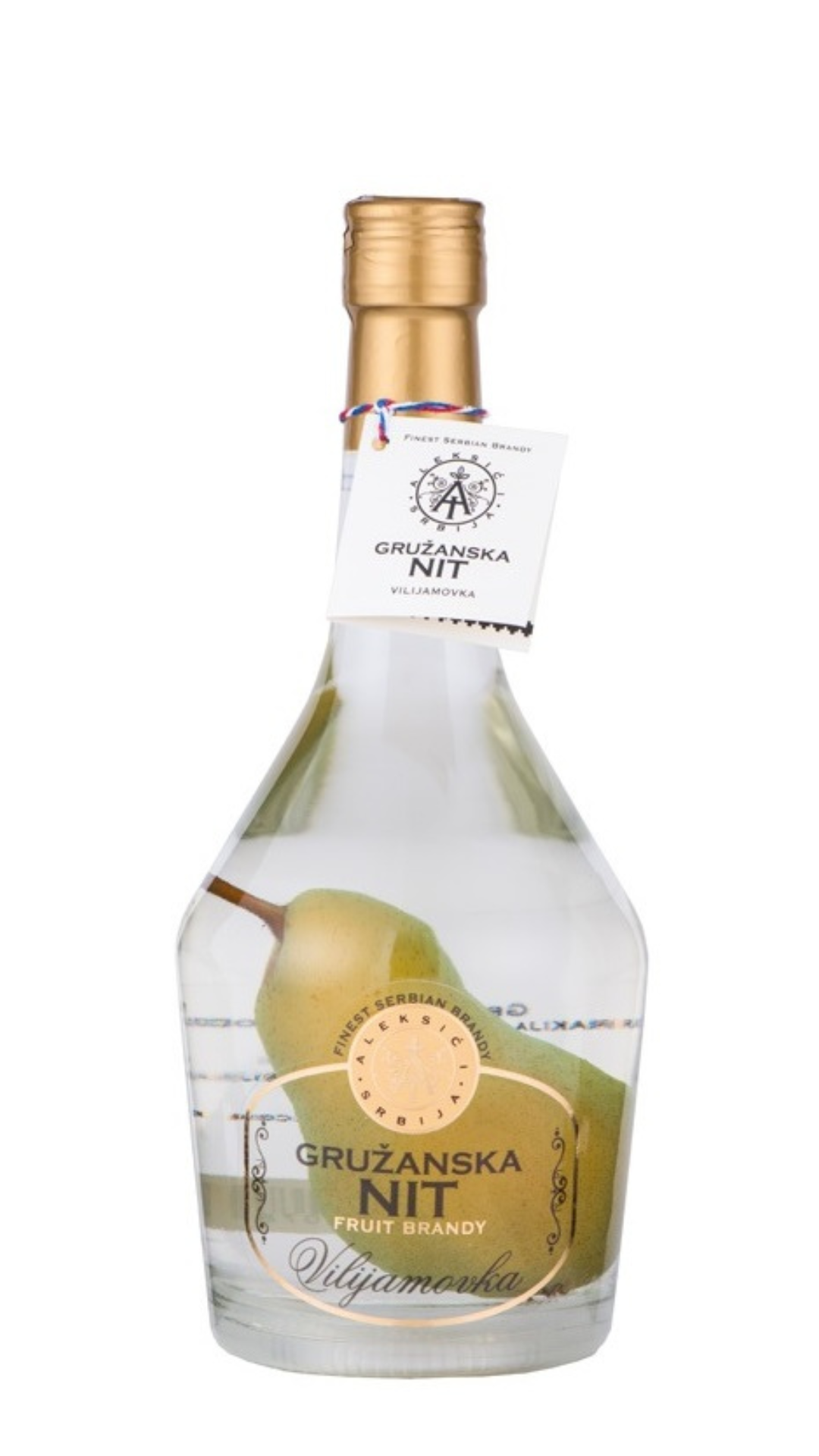 Gružanska Nit Viljamovka Pear Rakija 500ml – Pear Brandy with whole fruit Inside