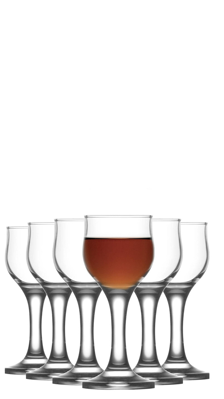 Stemmed Liqueur Tulip Glasses 55ml - 6 Pack