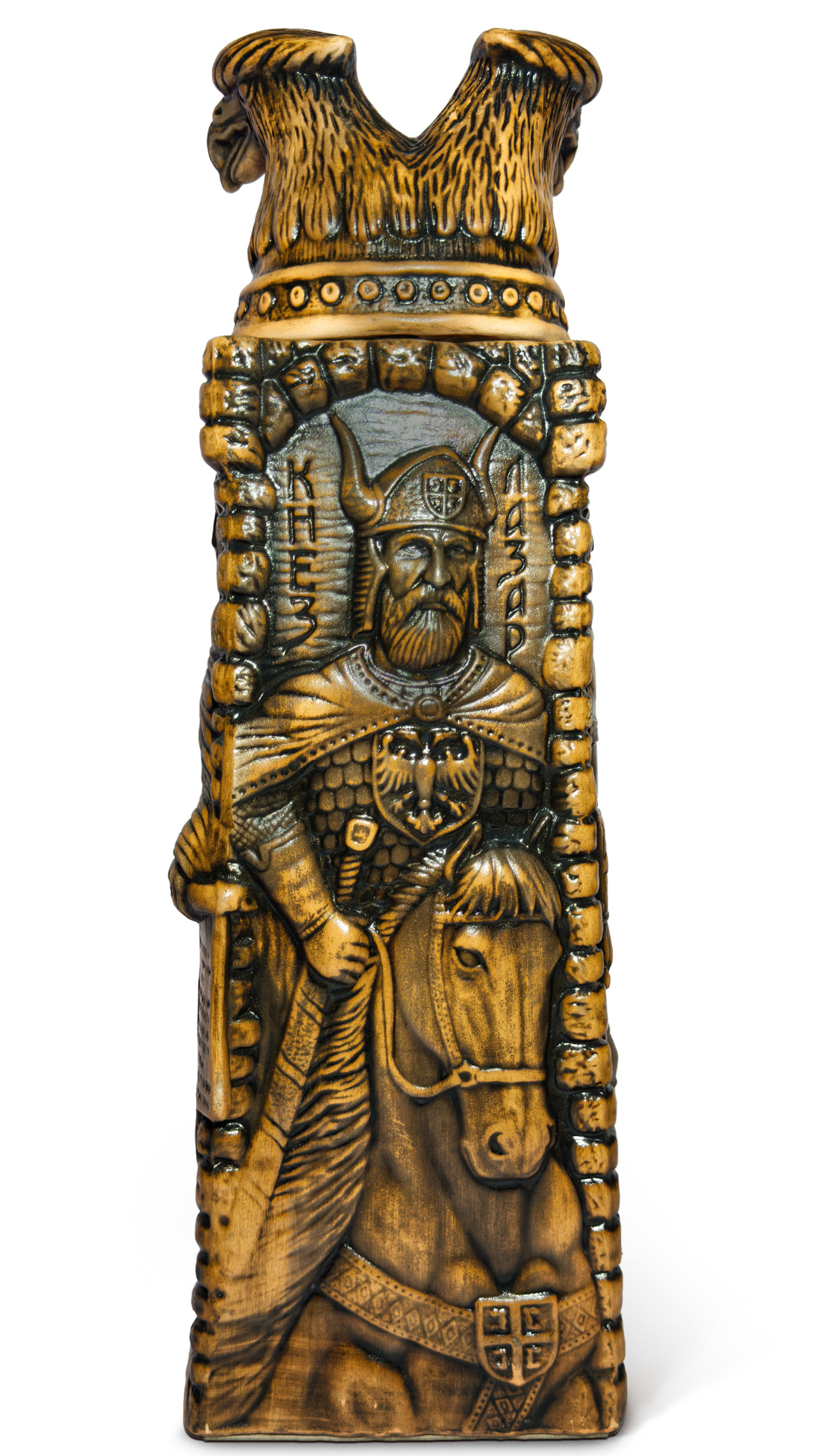 Serbian Knights Handmade Clay Rakija Dispenser