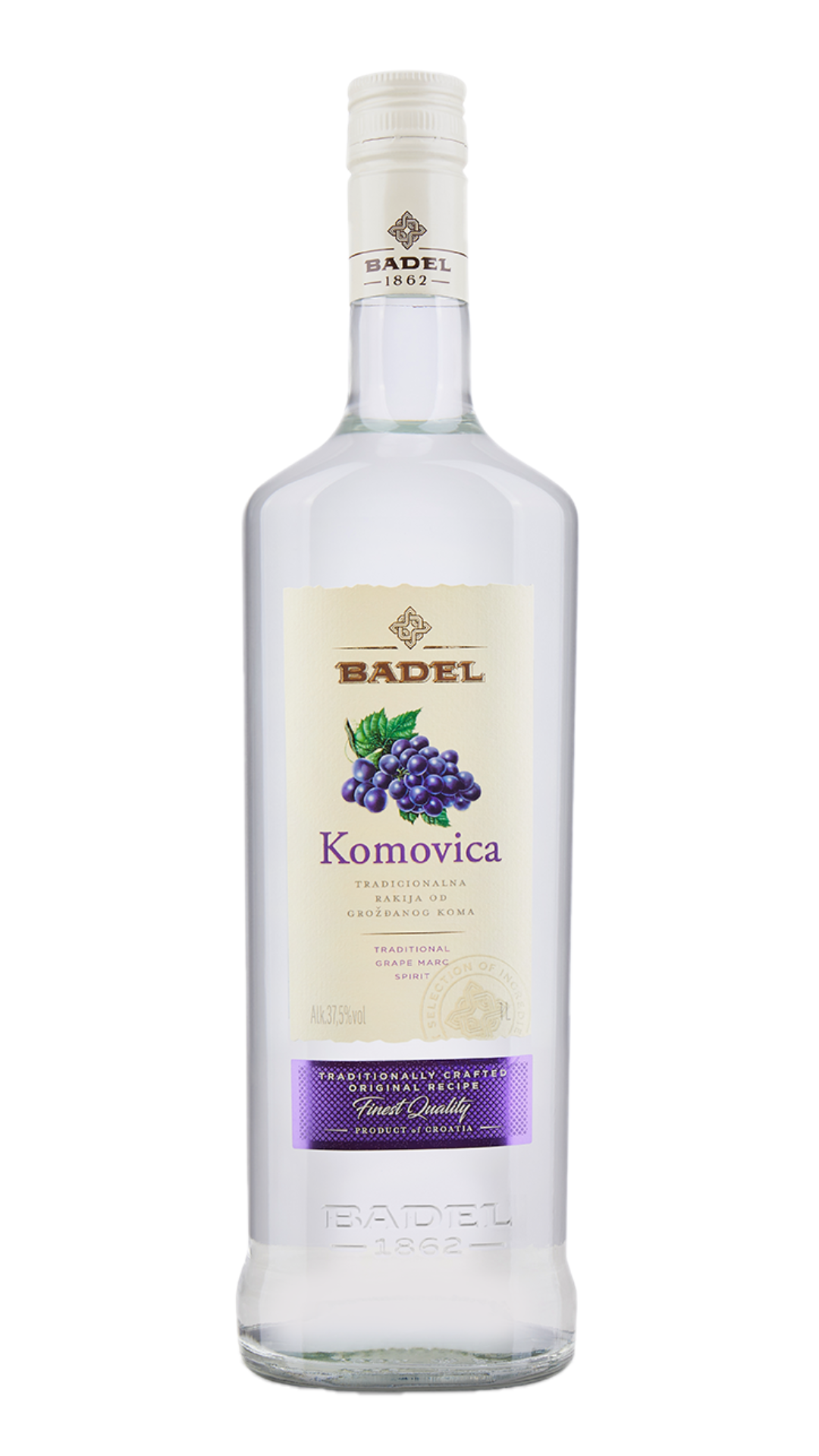 A bottle of Badel Komovica Grape Brandy