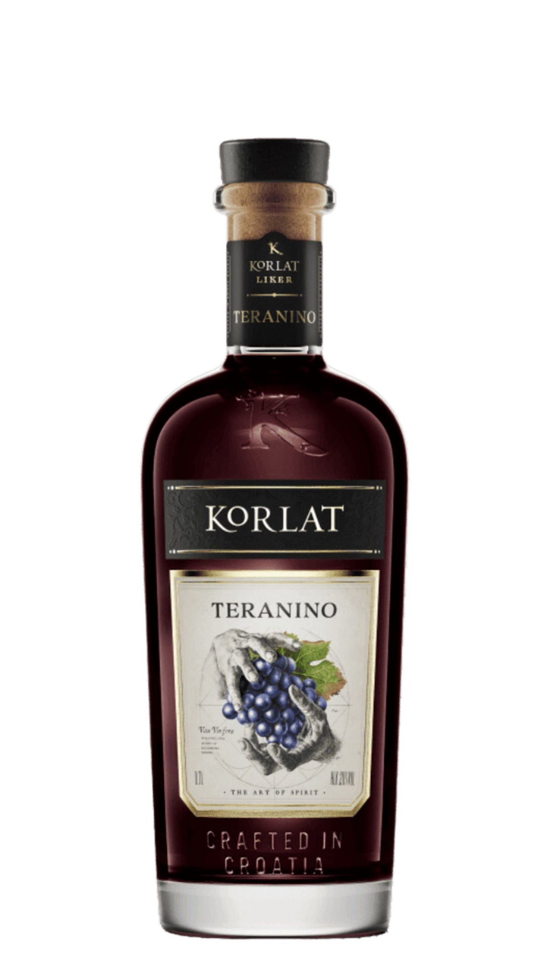 Bottle of Korlat Teranino white background