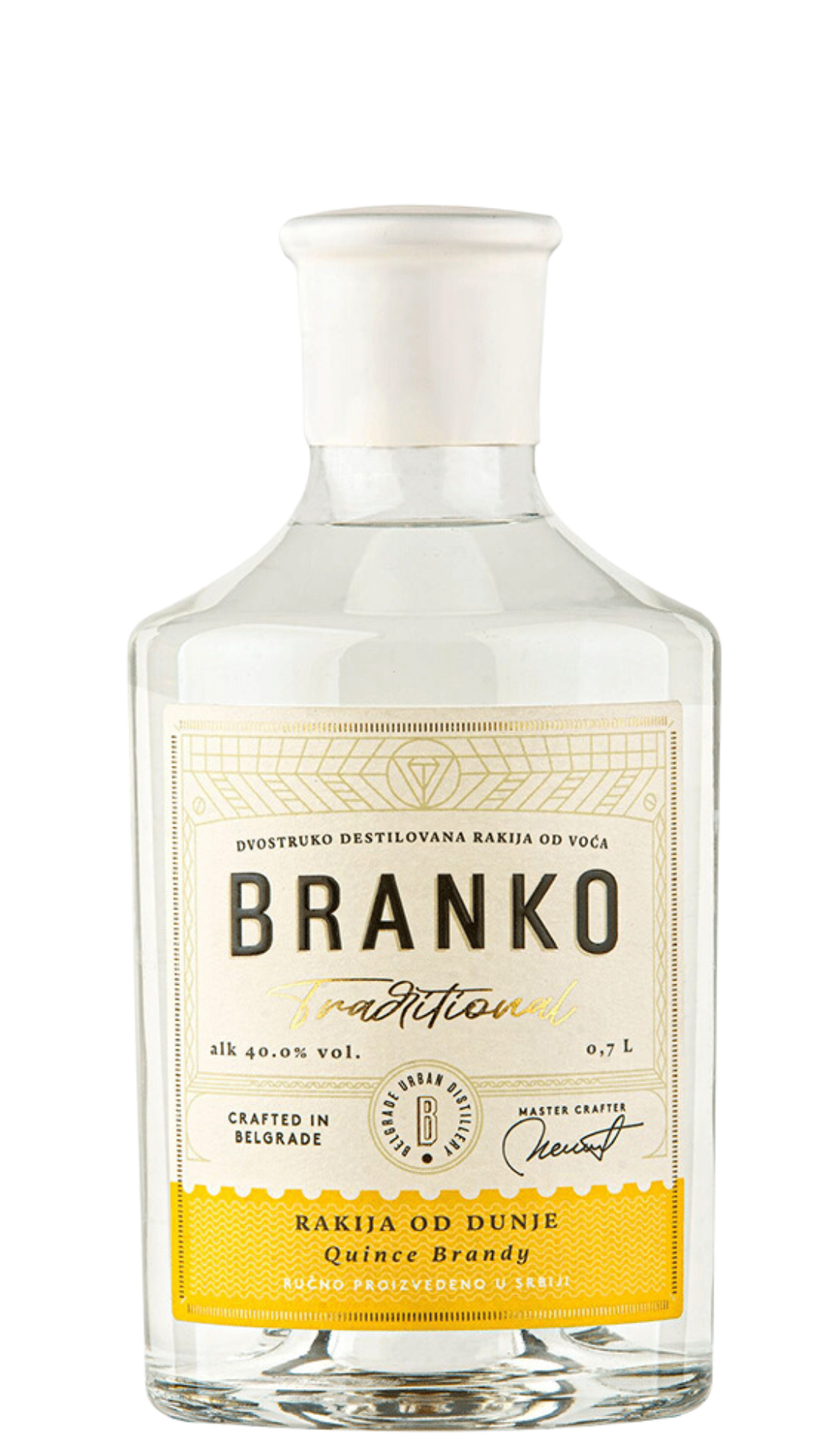Branko Quince rakija white background