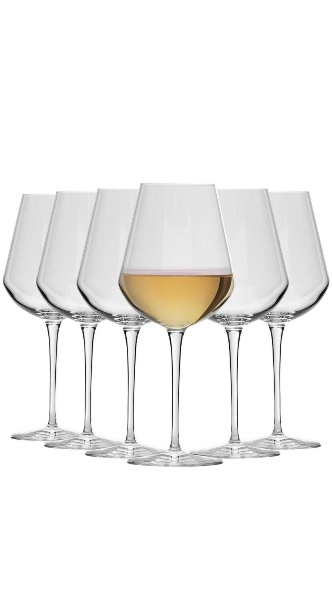 Inalto Uno White Wine Glasses - Pack of Six (6) - 470ml - By Bormioli Rocco