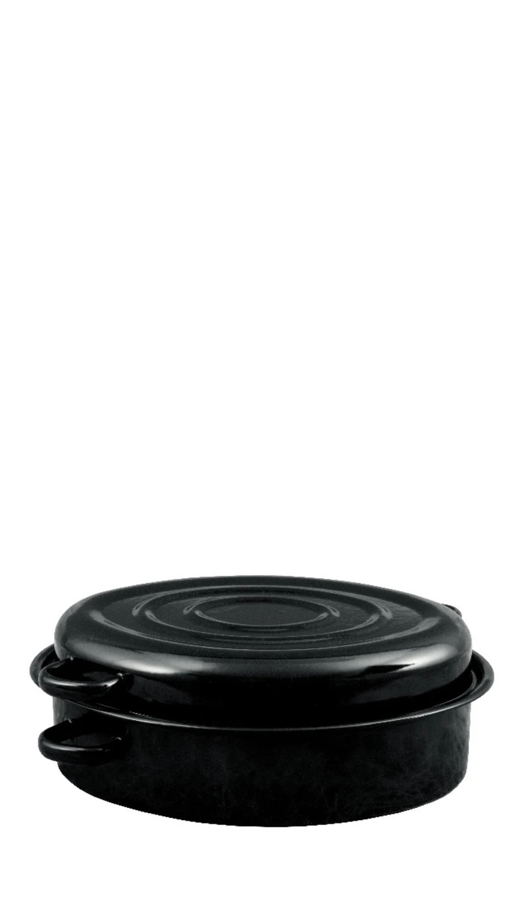 Metalac Pekač 34cm – Traditional Enamel Roasting Pan with Lid