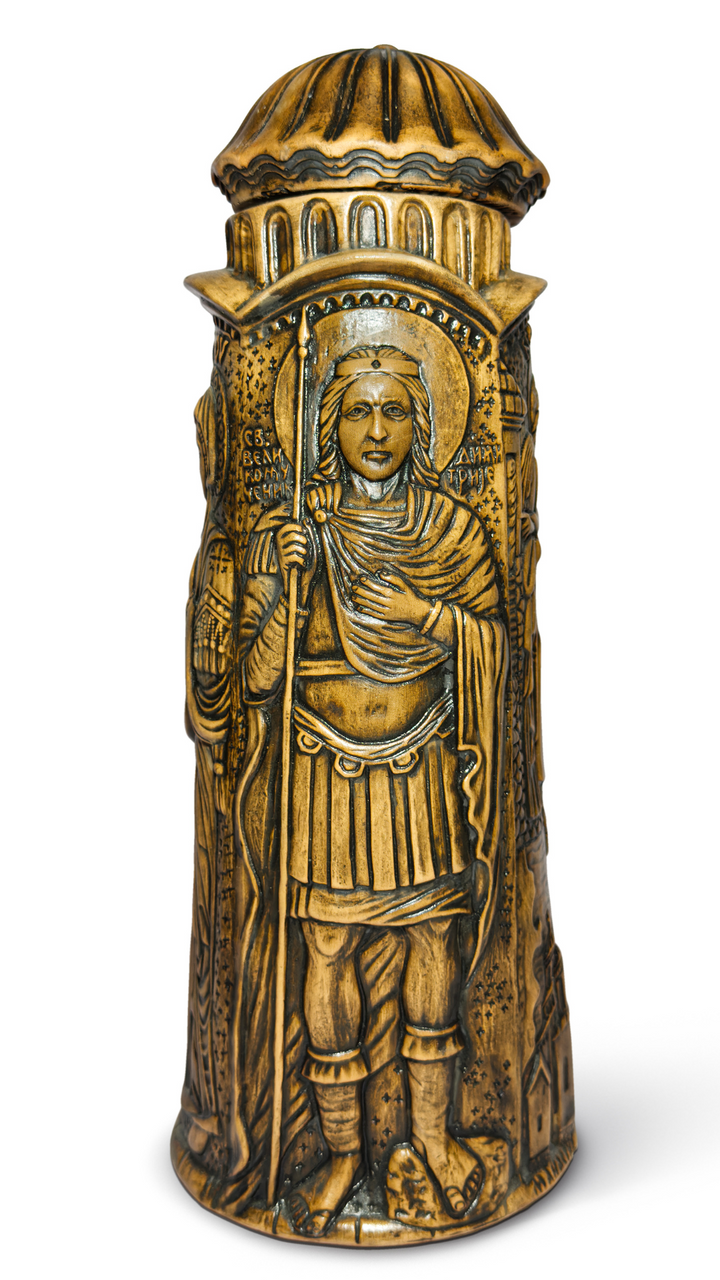 Sv. Dimitrije Handmade Clay Rakija Dispenser