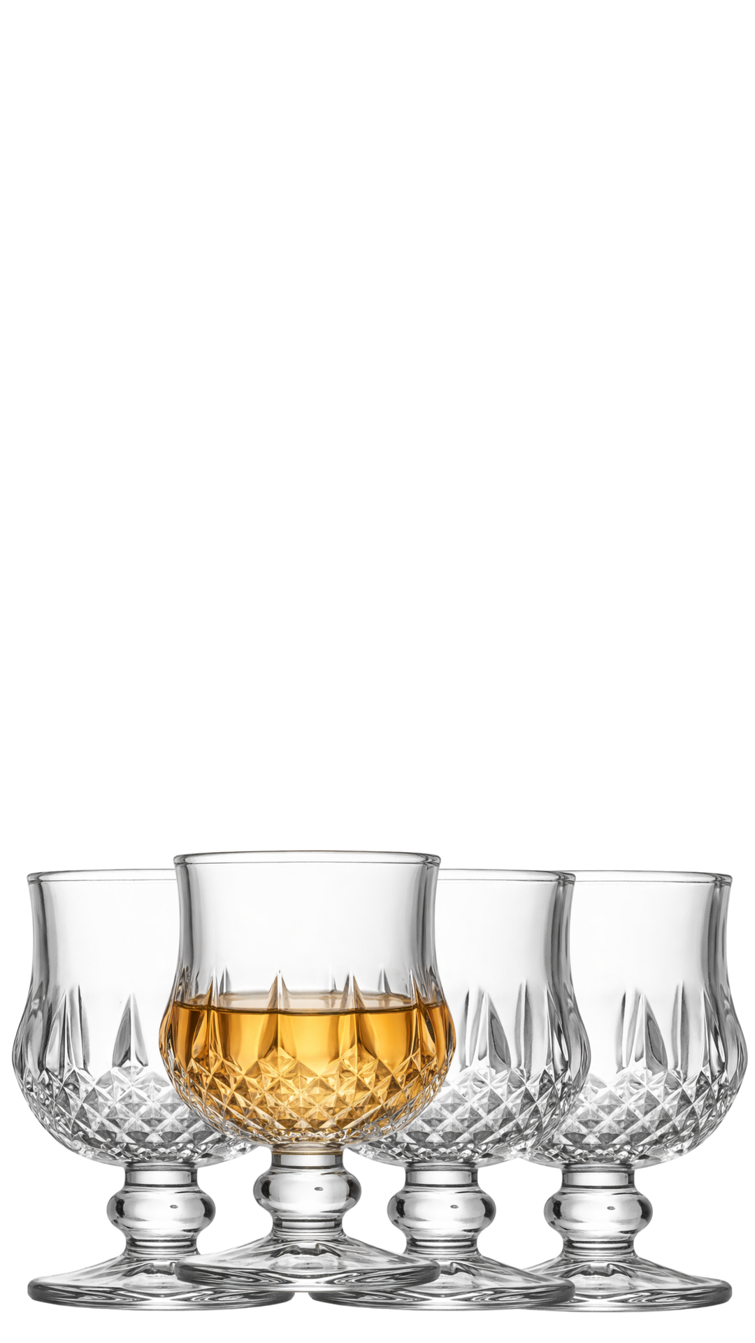 Podrum Rakia Heritage Stemmed Rakija Diamond Design Glasses 40ml - Pack of 4 ...