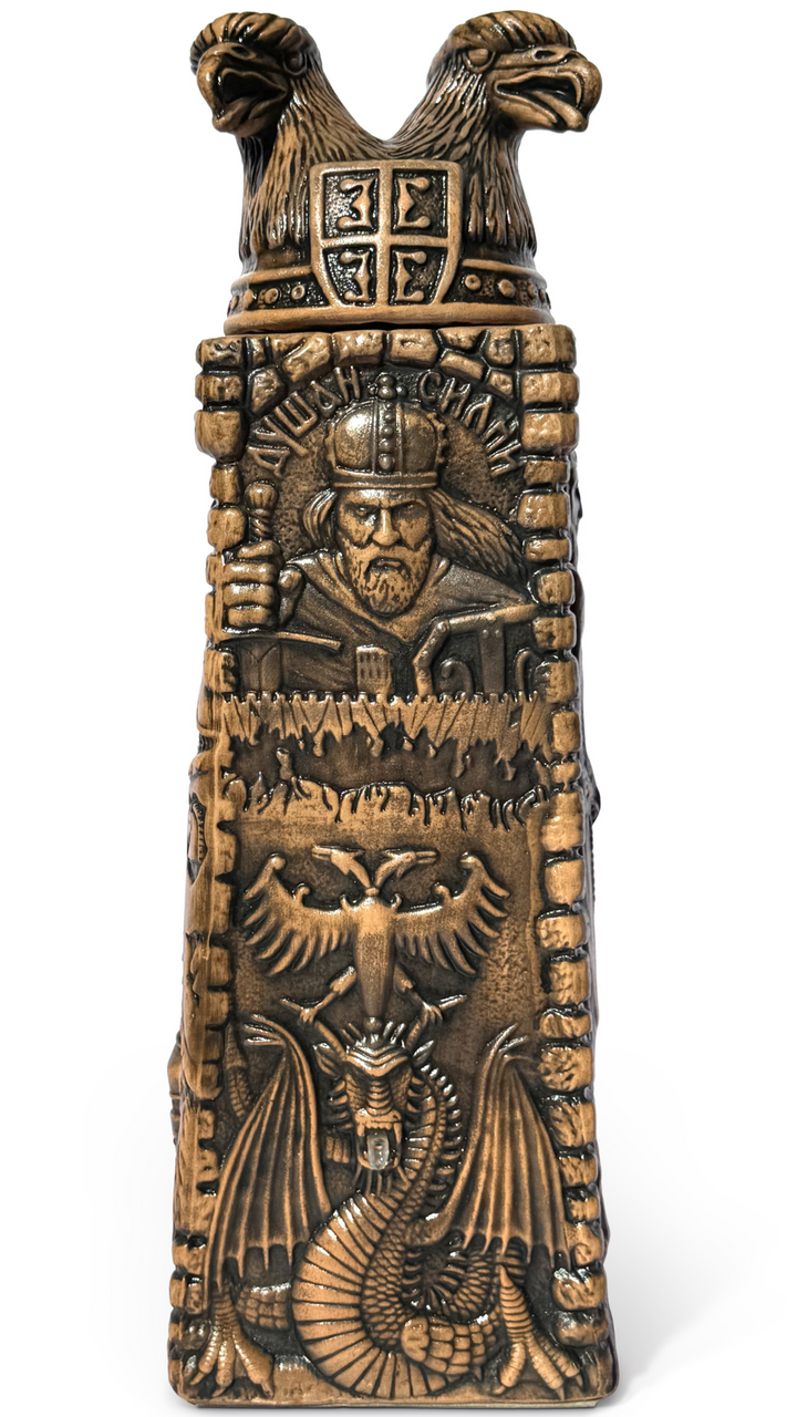 Serbian Knights Handmade Clay Rakija Dispenser