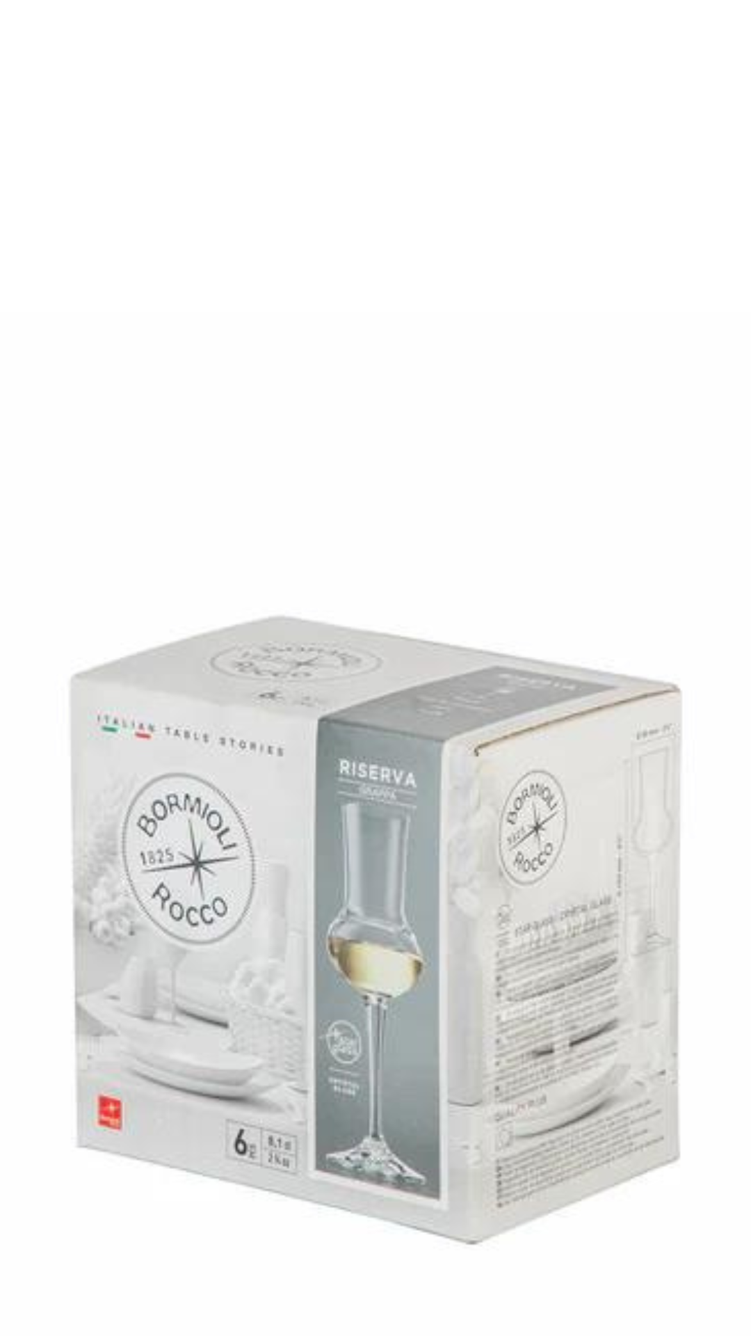 80ml Restaurant Grappa Glasses - (6 Pack )- By Bormioli Rocco